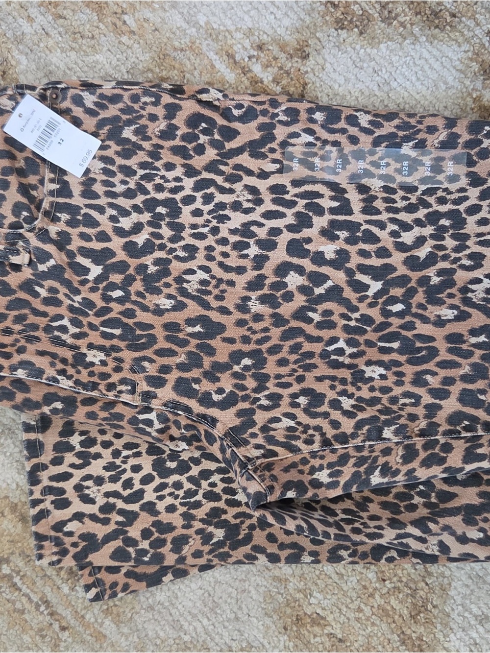 GAP Leopard Print Skinny Pants in Brown and Black